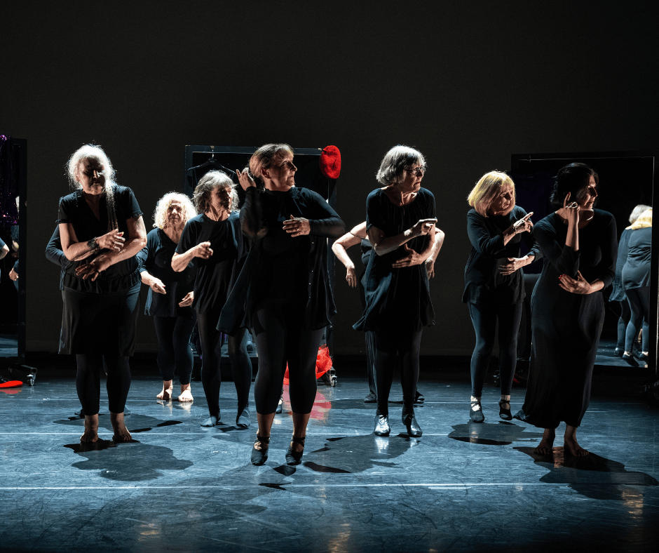 the Boundless over 55 group dancing on stage