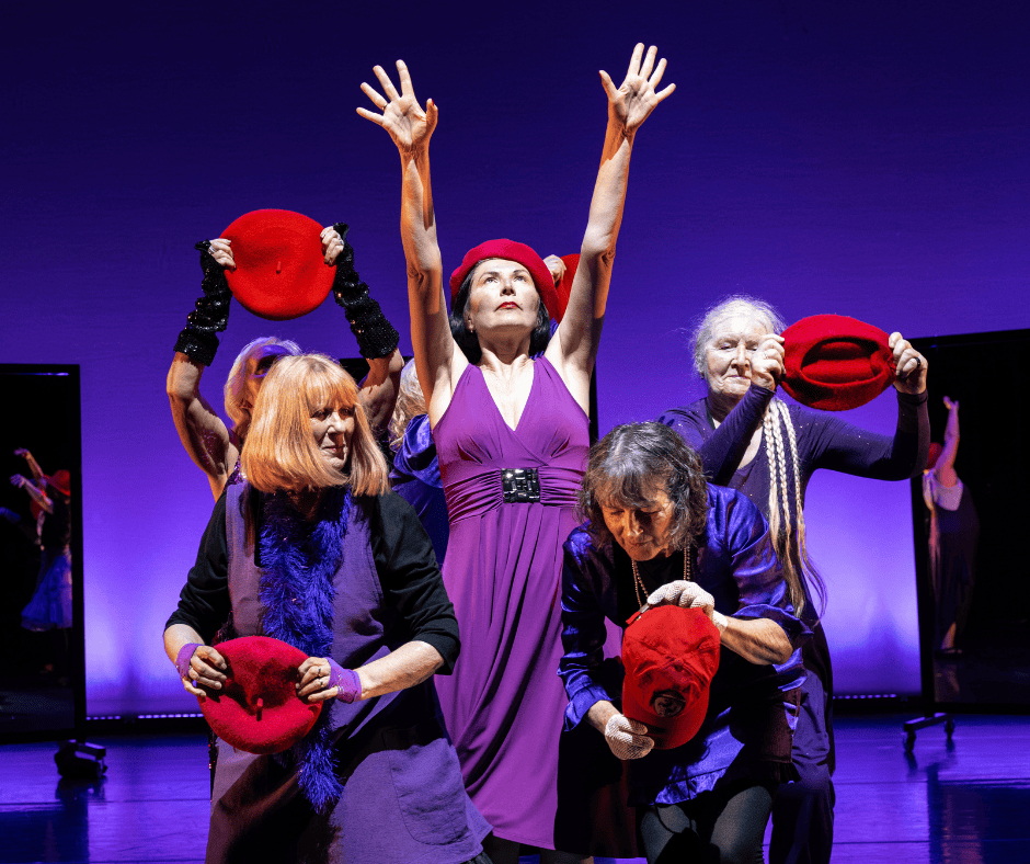 the Boundless over 55 group dancing on stage